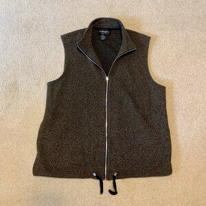 Requirements - Cotton Blend Knit Zippered Vest Sz XL